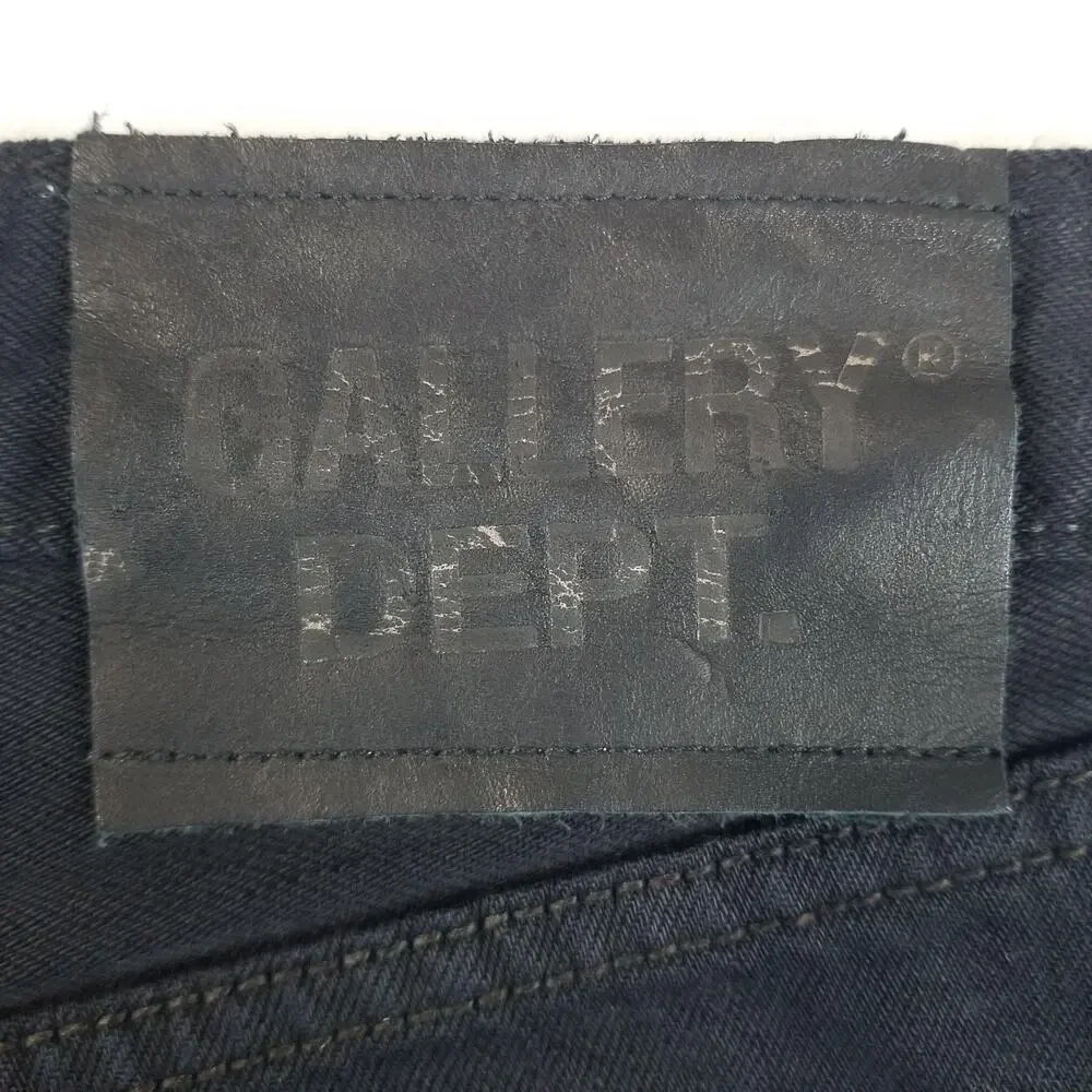 Gallery Dept LA Flare Jeans Mens 35x36 Black NWT Made in USA Raw Hem Art to Wear